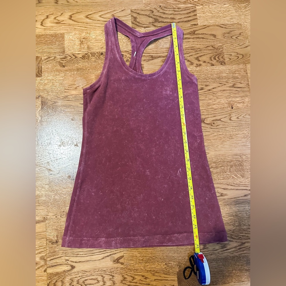 Lululemon 🍋 Cool Racerback Top Dye Washed Chianti Size 4 - Picture 12 of 12